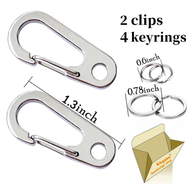 Chyobo Stainless Steel Dog Tag Quick Clips - for Medium and Large Dog Collars - Image 3